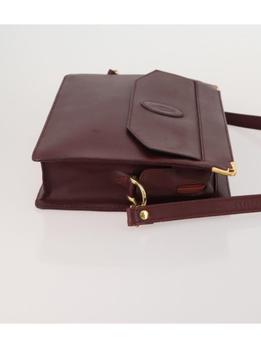 CARTIER Must Line Shoulder Bag Leather 2 Set Bordeaux Yellow